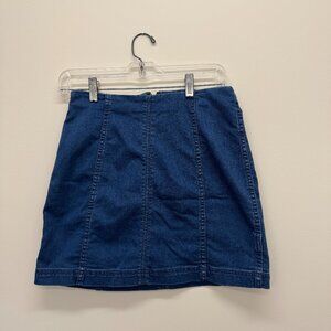Free People Modern Femme Denim Stretch Womens Mini Denim Skirt - Size 8